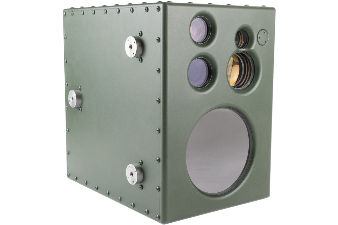 ZIG T 2E celownicza glowica optoelektroniczna wyposazona w dalmierz laserowy kamere termowizyjna telewizyjna detektor bolometryczny ogrzewane okna wejsciowe kamer dalmierza Etronika